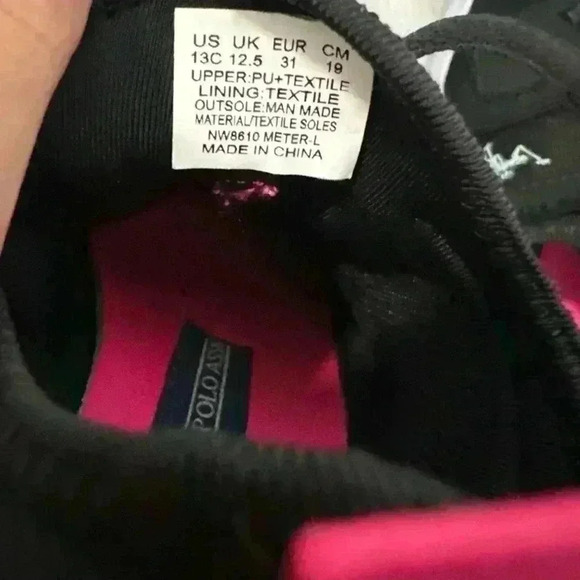 u.s polo assn color pink and black size 13 - Picture 4 of 4